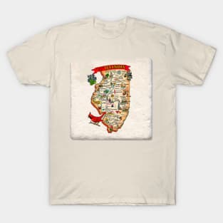 See The Map And Welcome To Illinois T-Shirt